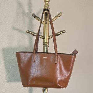 DKNY Tan Leather Tote Bag